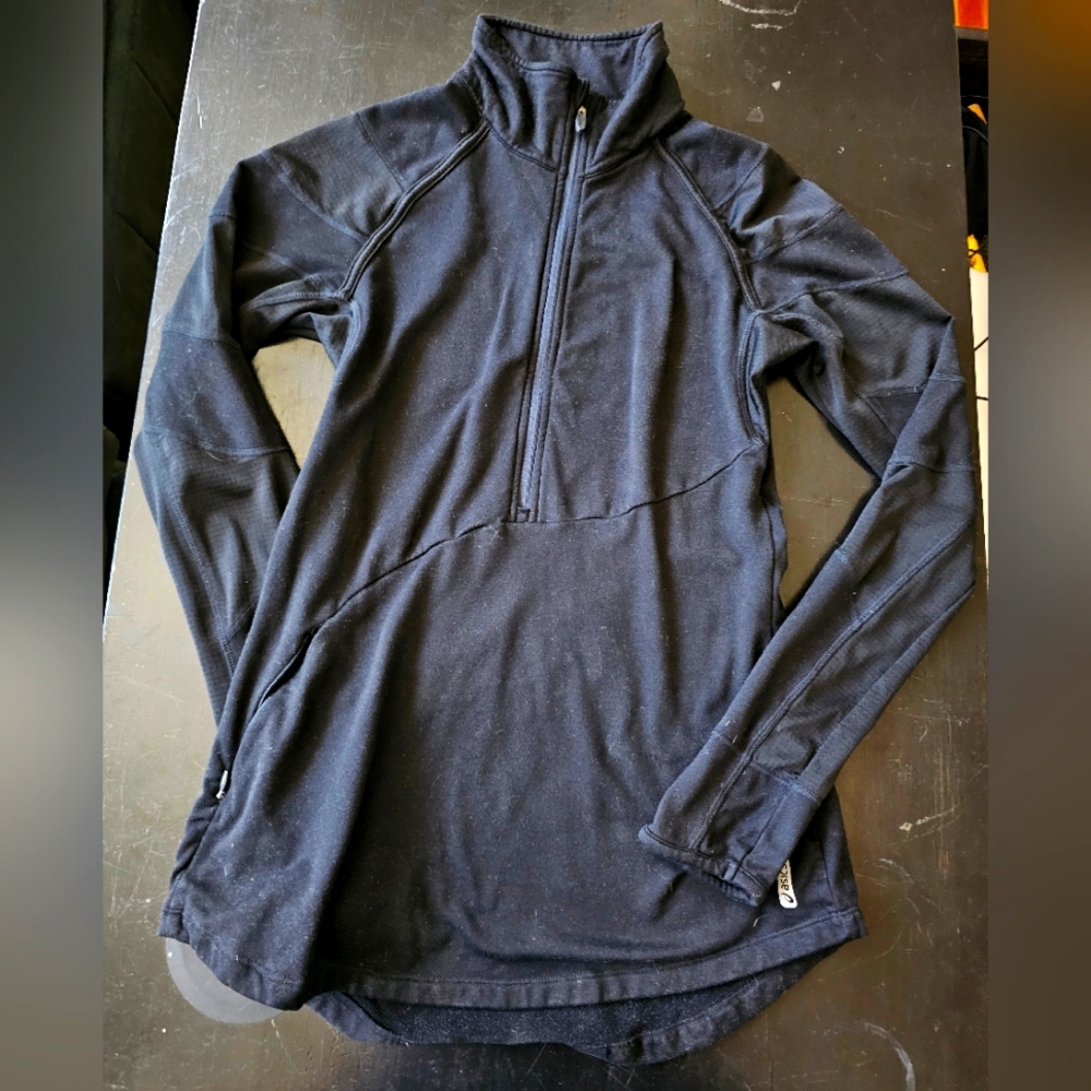 ASICS TlQuarter Zip Long Sleeve Running Top Black Medium